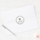 Editable White Honey Jar Bee Étiquette (Enveloppe)
