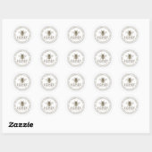 Editable White Honey Jar Vintage Bee Étiquette (Feuille)