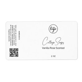 Editable White Soap Packaging Labels