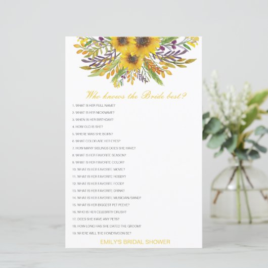 Editable Who kent het Bride Beste Spel van het Vri (Staand voorkant)