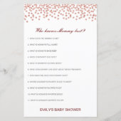 Editable Who kent het mama Beste Baby shower Game (Voorkant)