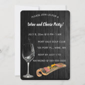 Editable Wine and Cheese Party Kaart (Voorkant)