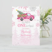 Editable Winter ONEderland Invitation (Debout devant)
