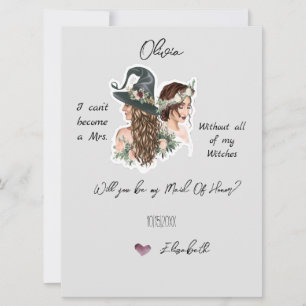 Editable Witchy Bridal Party proposal Kaart