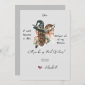 Editable Witchy Bridal Party proposal Kaart (Voorkant / Achterkant)