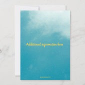 Editable Woman With Yellow Umbrella Bridal Shower Kaart (Achterkant)