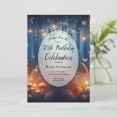 Editable Year Fairy Lights in a Moonlit Forest  Kaart (Staand voorkant)