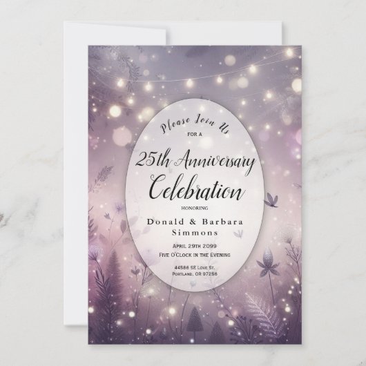 Editable Year Starlit Enchantment in Bloom Kaart (Voorkant)
