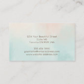 Editable Yoga Instructor Kaart Visitekaartje (Achterkant)