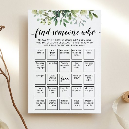 Editer Trouver Quelqu'Un Qui Joue Carte De Jeu De 