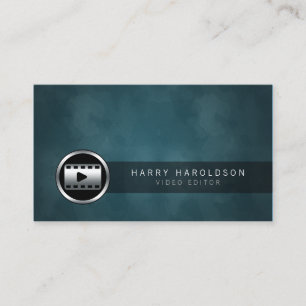 Éditeur vidéo Clip vidéo Icône Grunge Carte de vis