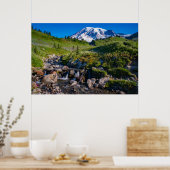 Edith Creek en Mount Rainier Morning Light Poster (Keuken)
