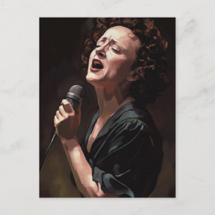 Edith Piaf - Schilderij Briefkaart