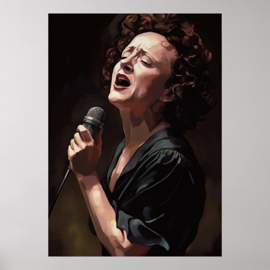 Edith Piaf - Schilderij Poster (Voorkant)