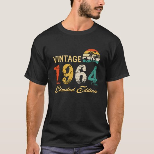 editie 1964 Limited, geboren in 1964, Birthday T-shirt (Voorkant)