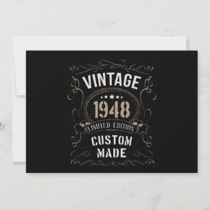 Édition limitée vintage 1948 carte personnalisée