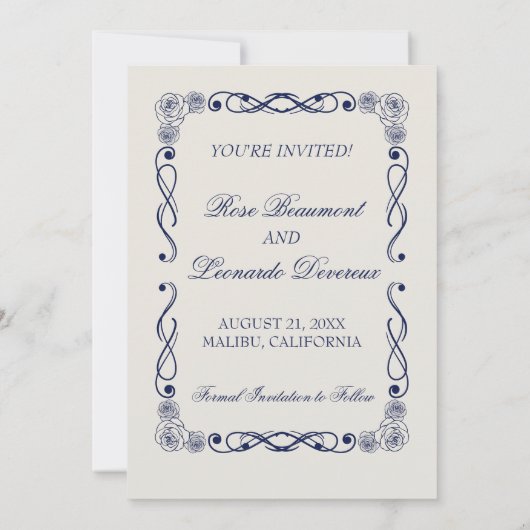Édition moderne pour carte "Save the Date" | Éléga (Dos)