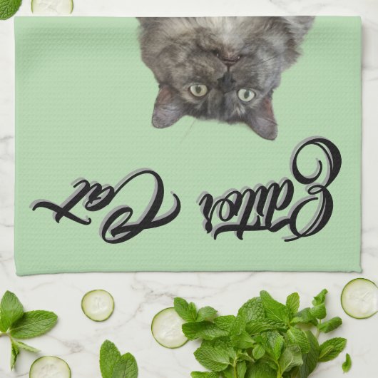 Editor Cat by RoseWrites Kitchen Towel Theedoek (Gevouwen)