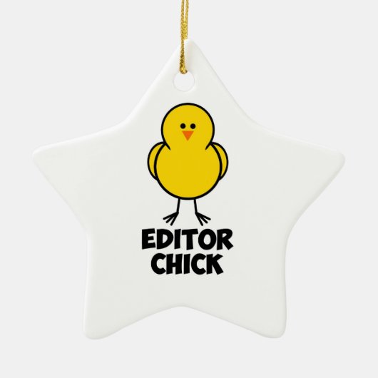 Editor Chick Keramisch Ornament (Voorkant)