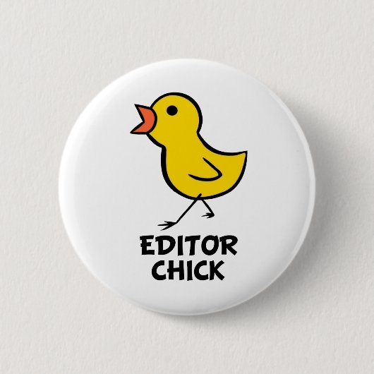 Editor Chick Ronde Button 5,7 Cm (Voorkant)