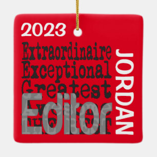Editor Extraordinaire CUSTOM Keramisch Ornament