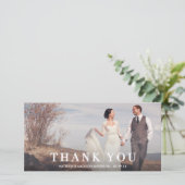 Éditorial | Carte photo mariage Merci (Debout devant)