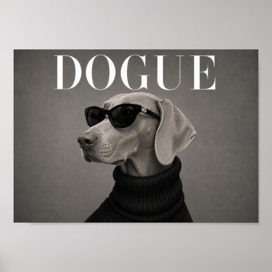 Éditorial de mode Weimaraner - Impression d'art ca (Devant)