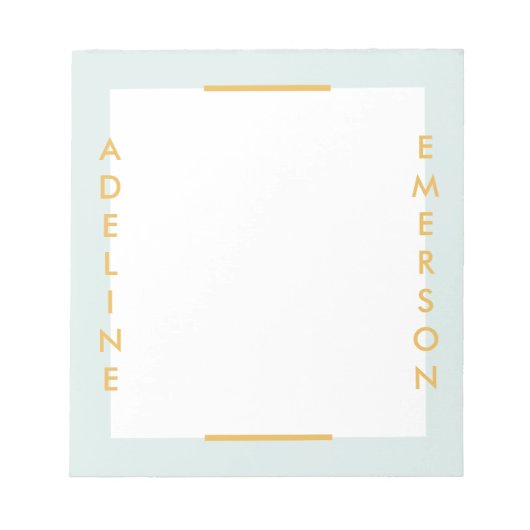 Editorial Moderne Typographie Bloc-notes - Mint (Devant)