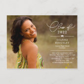 Editorial Style Graduation Invitation Postcard (Devant)