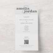 Editorial Typography All-In-One Wedding Invitation (À l'intérieur)