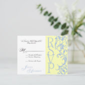 eDIY Elegant Simple RSVP Butterroom en Sky Blue (Staand voorkant)