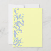 eDIY Elegant Simple RSVP Butterroom en Sky Blue (Achterkant)