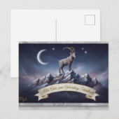 Edle Sternzeichen-Postkarte Steinbock – Alles Gute Briefkaart (Voorkant / Achterkant)