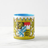 edle Tasse mit bayerischem Staatswappen Mok (Midden)