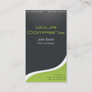 Edle Visitenkarte Web Developer, Grafikdesigner Visitekaartje