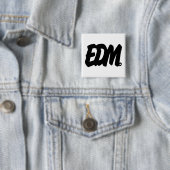 EDM-brieven Vierkante Button 5,1 Cm (In situ)