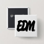 EDM-brieven Vierkante Button 5,1 Cm (Voorkant /achterkant)