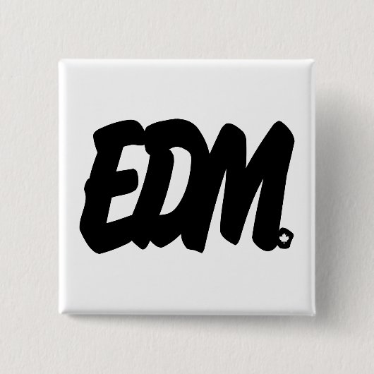EDM-brieven Vierkante Button 5,1 Cm (Voorkant)