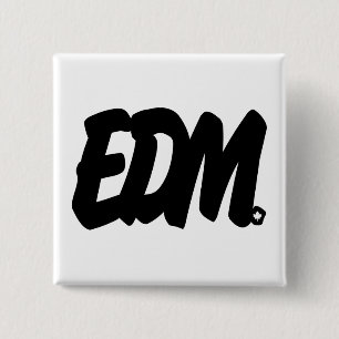 EDM-brieven Vierkante Button 5,1 Cm