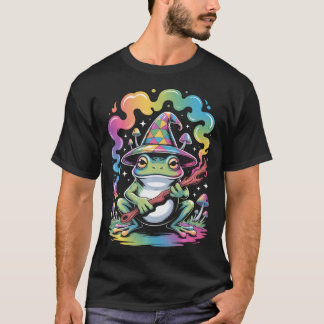 Edm Dj Psychedelische Feest Rave Kikker Tovenaar T-shirt