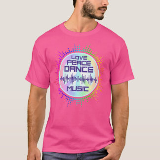 Edm Electronic Dance Music Rave Liefde Vrede T-shirt