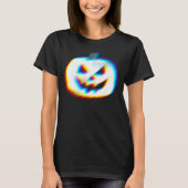 EDM Glitchy White Pumpkin T-shirt (Voorkant)