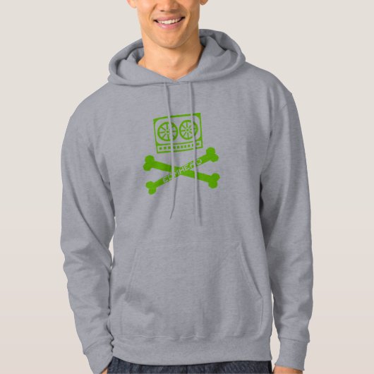 EDM HEAD GREEN HOODIE (Voorkant)