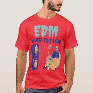 EDM heeft nooit te veel luid muziekfestival Skelet T-shirt