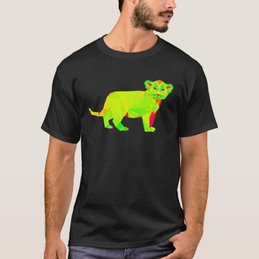 EDM Lion Techno Trance Lion Cub Rave T-shirt (Voorkant)