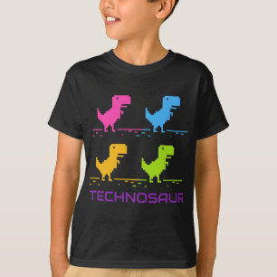 EDM Retro Techno Dinosaurus Dance Rave Muziek T-shirt