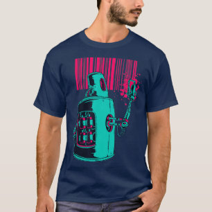EDM Techno Graffiti Robot Design Dance Rave T-shirt