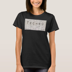 EDM Techno Underground Rave steden op de rug T-shirt