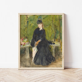 Edma zit in een park | Berthe Morisot Poster