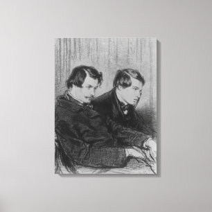 Edmond de Goncourt en Jules de Goncourt Canvas Afdruk